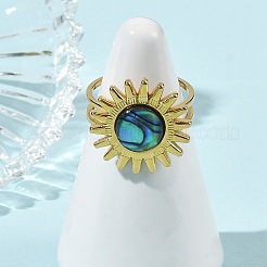 Stainless Steel Cuff Open Rings&nbsp;RJEW-JR01077-02