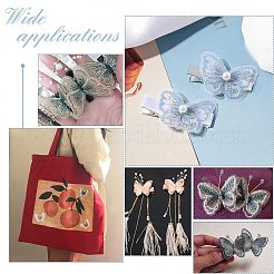 72個 12色 レース刺繍 コスチュームアクセサリー  アップリケパッチ  ミシンクラフト装飾  蝶  ミックスカラー  4~4.8x3~3.9cm  6個/カラー&nbsp;OCOR-NB0001-35