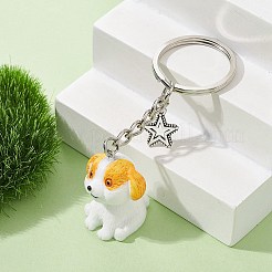 Resin Dog Pendant Keychain&nbsp;KEYC-JKC00564-02