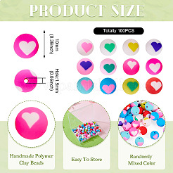 100Pcs Handmade Polymer Clay Beads&nbsp;CLAY-TA0001-92A
