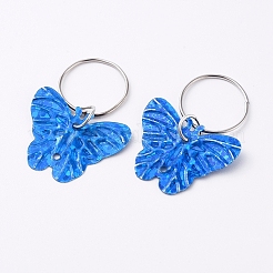 Plastic Paillette/Sequin Hair Braid Rings Pendants&nbsp;KEYC-TAC0001-02C