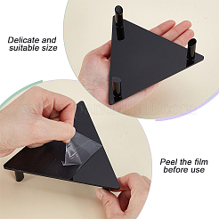 アクリルスポーツボールディスプレイホルダー  ボール用三角形ディスプレイイーゼル  ブラック  113x130x35mm&nbsp;ODIS-WH0038-152B