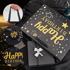 Birthday Printed Paper Tote Bags with Handles&nbsp;CARB-WH20001-01D