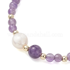 Natural Mixed Gemstone & Cultured Freshwater Pearl Beaded Bracelets for Women&nbsp;BJEW-JB13201