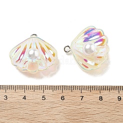 Resin Imitation Pearl Iridescent Pendants&nbsp;LS-RESI-I062-01A