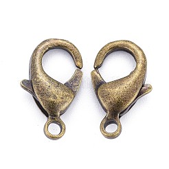 アンティークブロンズ真鍮カニカン  オウムトリガークラスプ  ニッケルフリー  15x8x3mm  穴：2mm&nbsp;X-KK-903-AB-NF