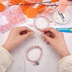 175Pcs Natural Rose Quartz Round Beads for DIY Jewelry Making&nbsp;DIY-SZ0005-98