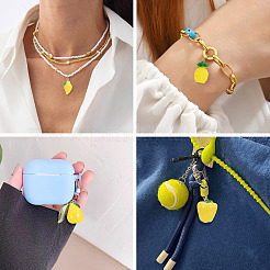 30Pcs 10 Styles Fruit/Vegatable Theme Opaque Resin Pendants&nbsp;AJEW-TA0005-77