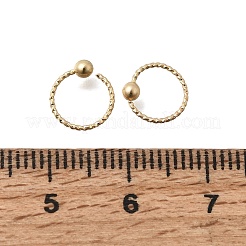 Brass Ball Captive Bead Nose Ring&nbsp;AJEW-G075-01G-01