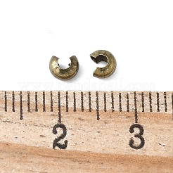 真鍮製つぶし玉カバーカシメ玉カバー  ニッケルフリー  口を開けたラウンド  アンティークブロンズカラー  直径約3.2mm  厚さ2.2mm  穴：1mm&nbsp;EC266-1NFAB