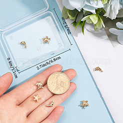 12Pcs 3 Styles Rack Plating Brass Beads&nbsp;KK-BBC0014-35