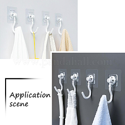 6Pcs 3 Color Plastic Rotate Hook Hangers&nbsp;AJEW-SW0001-05
