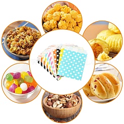 20Pcs 10 Styles Striped & Polka Dot Kraft Paper Bags&nbsp;CARB-YW0001-01