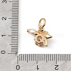 Brass Micro Pave Cubic Zirconia Pendants&nbsp;KK-H274-01G