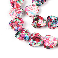 Spray Painted Synthetic Turquoise Beads Strands&nbsp;G-N352-28A-04