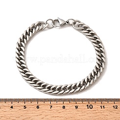 304 Stainless Steel Cuban Chain Bracelets for Men&nbsp;BJEW-B140-06A