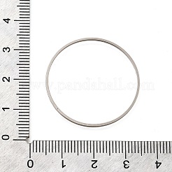 真鍮製フレームコネクター  フラットリング  プラチナ  30x1mm  内径：28.5mm&nbsp;KK-Z126-03P-01