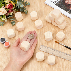 Schima Wood Blank Dice&nbsp;WOOD-WH0124-154A