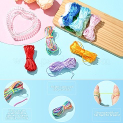 100m 10 Colors Nylon Satin Rattail Cords&nbsp;NWIR-YW0001-17