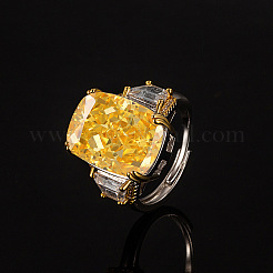 Brass Micro Pave Cubic Zirconia Finger Rings&nbsp;FS-WGEECB6-02