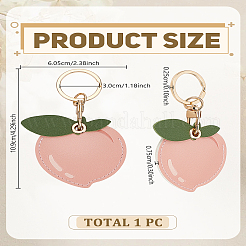 1Pc Peach Imitation Leather ID Card Holder&nbsp;KEYC-LP0001-61
