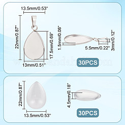 DIY Blank Teardrop Pendant Making Kit&nbsp;DIY-UN0005-52
