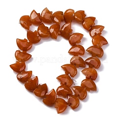 天然石レッドアベンチュリンビーズ連売り  ズニベア  12~13x18.5~19.5x6~6.5mm  穴：1mm  約28~33個/連  12.99~16.54インチ（33~42cm）&nbsp;G-F783-G01-01
