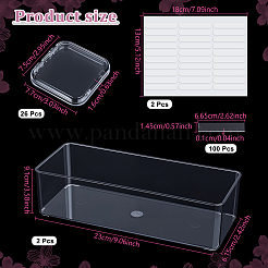 28Pcs Plastic Nail Art Storage Box&nbsp;AJEW-TW0001-09