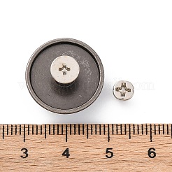合金装飾リベット  アクリルネジと鉄ネジ付き  財布用  バッグ  革工芸装飾  ライトシーグリーン  19x9mm  穴：2.5mm  ネジ:7x4mm  ピン：3mm  平頭ねじ：5x7mm&nbsp;FIND-TAC0029-04B-01