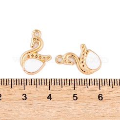 Light Gold Plated Alloy Enamel Pendant Rhinestone Settings&nbsp;FIND-Q100-03KCG