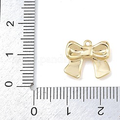 真鍮製チャーム  蝶結び  カドミウムフリー＆ニッケルフリー＆鉛フリー  18KGP本金メッキ  12x14x4mm  穴：1.2mm&nbsp;KK-G545-10G