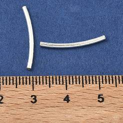 チューブ925の純銀製のビーズ  銀  20x1.5mm  穴：1mm&nbsp;STER-O021-A-07