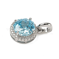 925 Sterling Silver Pave Cubic Zirconia Pendants&nbsp;STER-B009-01A-03