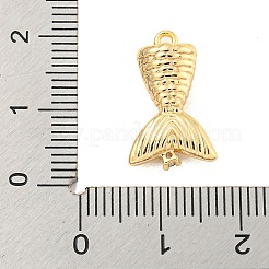 Brass Micro Pave Clear Cubic Zirconia Pendants&nbsp;KK-U015-08G