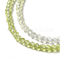 Transparent Gradient Color Glass Beads Strands&nbsp;X1-GLAA-H021-01B-25