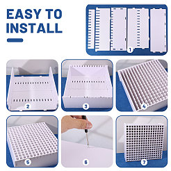 240-Hole PVC Marker Pen Organizer Storage Grided Holder&nbsp;AJEW-WH0596-538