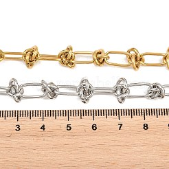 11MM Two Tone 304 Stainless Steel Oval Link Chain Necklaces for Men Women&nbsp;NJEW-A070-01GP