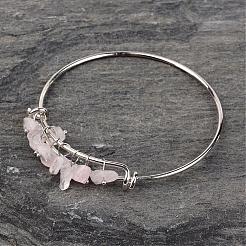 Silver Color Plated Brass Bangles&nbsp;BJEW-JB02316
