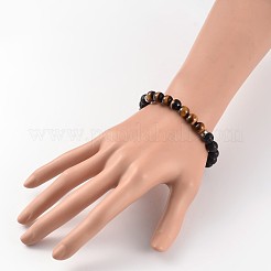 Natural Lava Rock Beaded Stretch Bracelets&nbsp;BJEW-JB02184-03