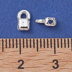 合金チャーム  長持ちメッキ  正方形  銀  6x3.5x2.5mm  穴：1と1.5mm&nbsp;FIND-B029-01S