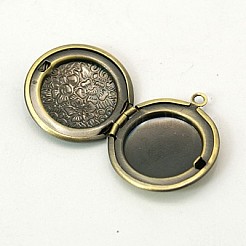 Brass Locket Pendants&nbsp;KK-MSMC002-M1