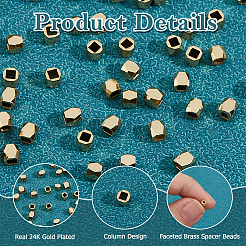 100Pcs Brass Spacer Beads&nbsp;KK-HS0015-30G