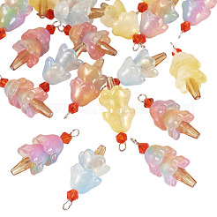 20Pcs 4 Styles Glass Ice Cream Pendants&nbsp;PALLOY-TAC0242-03