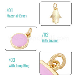 21Pcs 7 Styles Brass Enamel Charms&nbsp;KK-TA0003-19B
