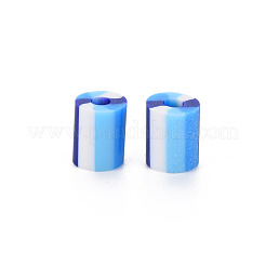 固定混合3スタイル手作りポリマークレイビーズ  コラム  ミックスカラー  5x3.5~7mm  穴：1.8mm&nbsp;CLAY-S096-012I