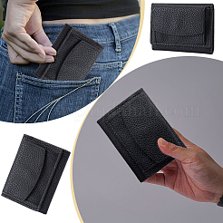女性用PUレザー財布  長方形  ブラック  19~20.3x10x1.15cm&nbsp;AJEW-WH20002-43D