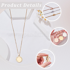 DIY Flat Round Necklaces Making Kit&nbsp;DIY-SC0003-52