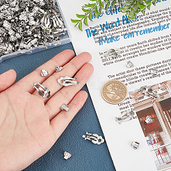 316サージカルステンレススチール製クリップオンイヤリング金具200セット  ステンレス鋼色  21.5x9.5x3.5mm  穴：3.5mm  7x7.5x3.5  穴：1.4mm  2個/セット&nbsp;STAS-DC0011-89