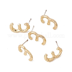 Brass Number Stud Earrings with 925 Sterling Silver Pins for Women&nbsp;LS-EJEW-A077-01C