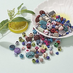 Mixed Antique Style Acrylic Beads/Pendants&nbsp;MACR-YW0001-33